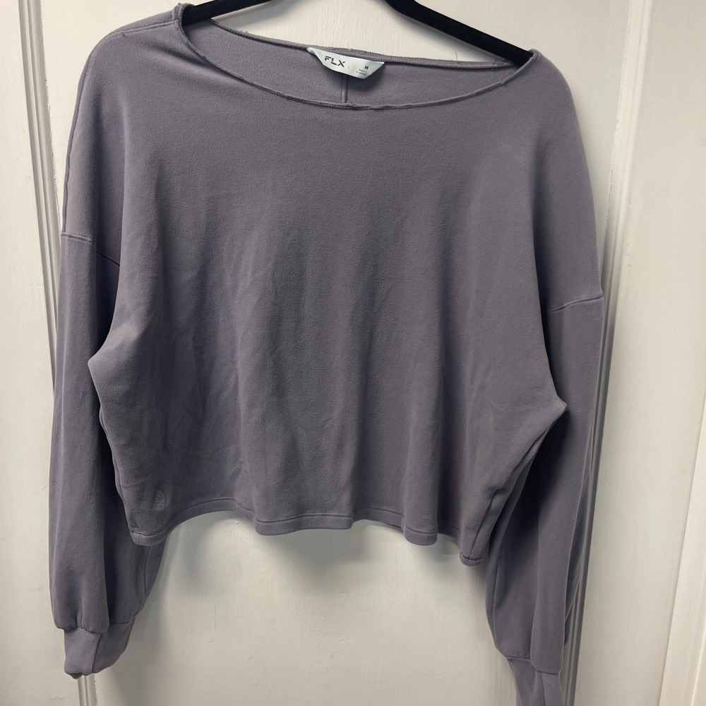 FLX Women's Purple Soft Crop Top Size Medium